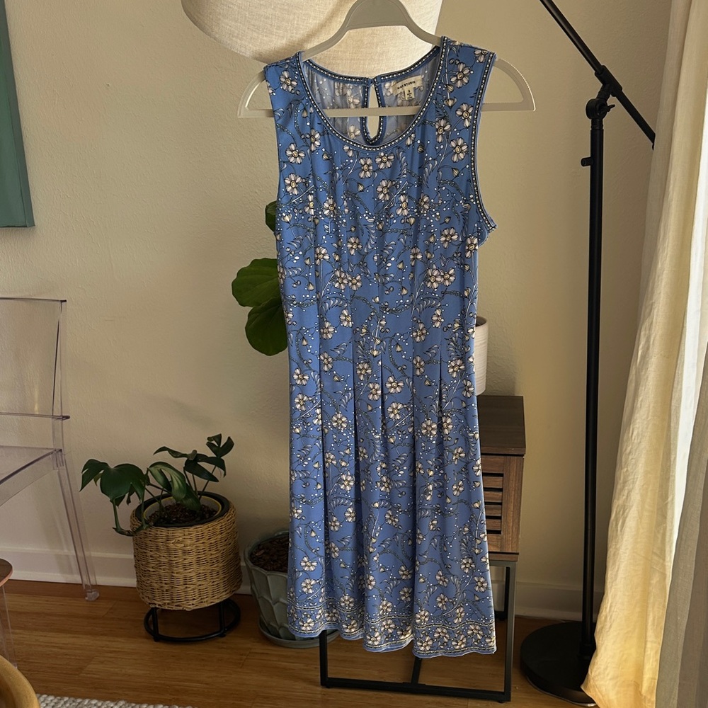 Max Studio Blue Floral Midi Dress
